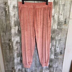 NWT Victoria's secret on point  blush pink velour jogger pants XL